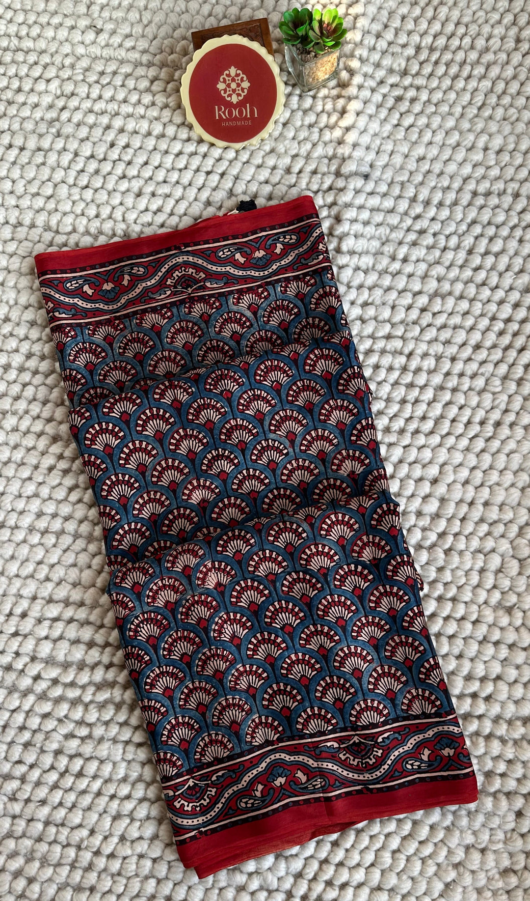 KASHISH - AJRAKH HAND BLOCK PRINTED PREMIUM MODAL SILK SAREE