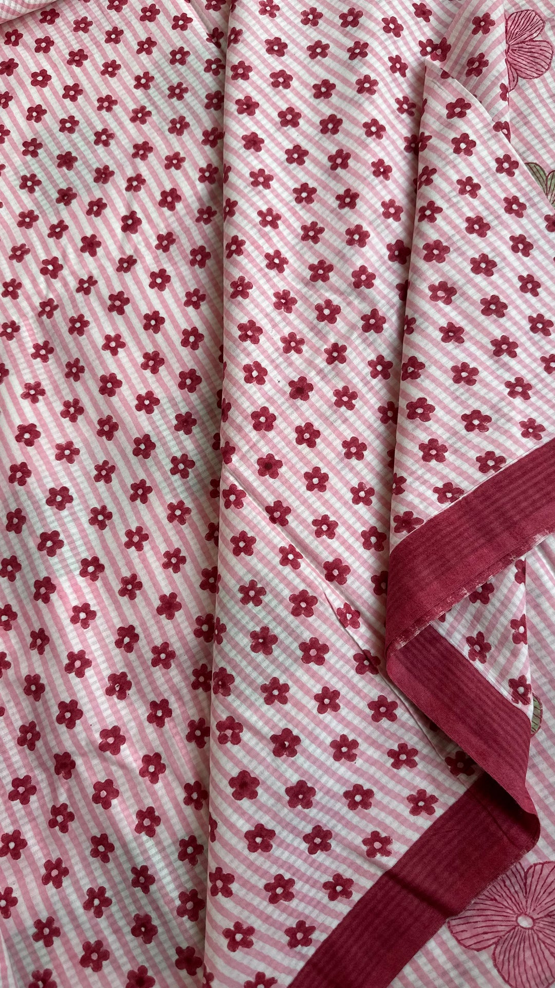SANGANERI HAND BLOCK PRINTED SOFT COTTON SAREE- 023
