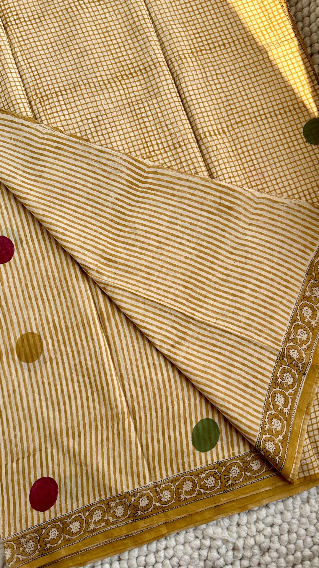 BAGRU HAND BLOCK PRINTED SOFT MULMUL COTTON SAREE- 139