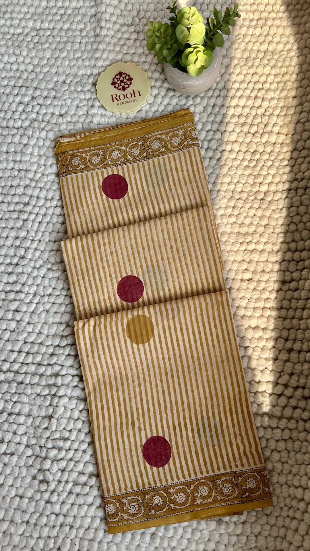 BAGRU HAND BLOCK PRINTED SOFT MULMUL COTTON SAREE- 139