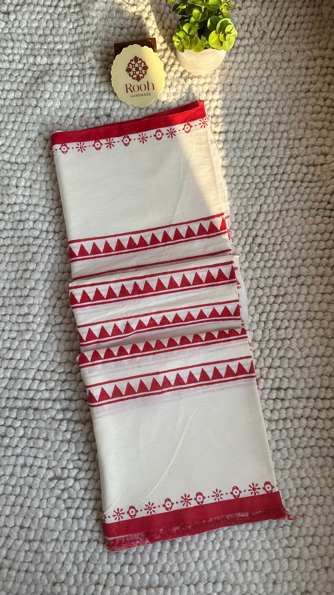 CHARULATA - HANDBLOCK PRINTED ON HANDWOVEN BENGAL COTTON SAREE