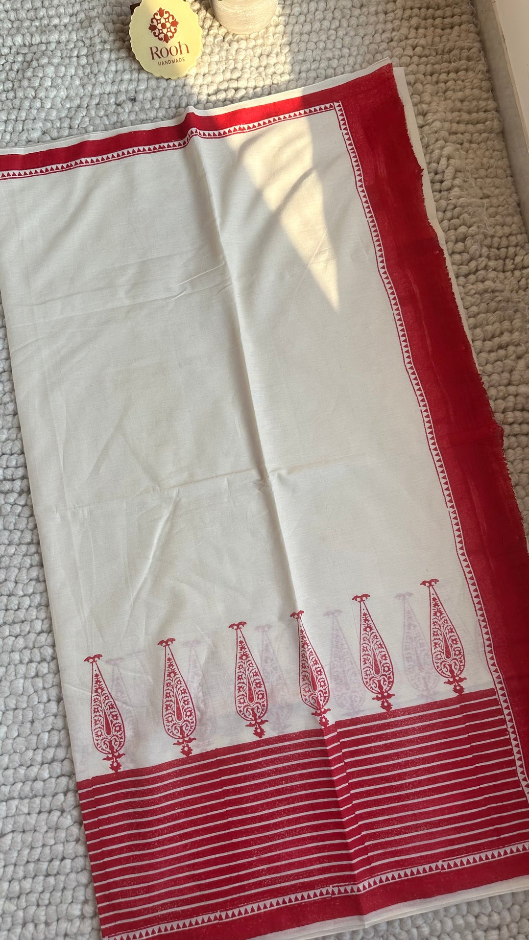 LOLITA - HANDBLOCK PRINTED ON HANDWOVEN BENGAL COTTON SAREE