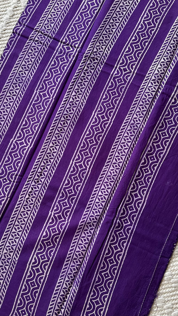 BAGRU HAND BLOCK PRINTED SOFT MULMUL COTTON SAREE- 068