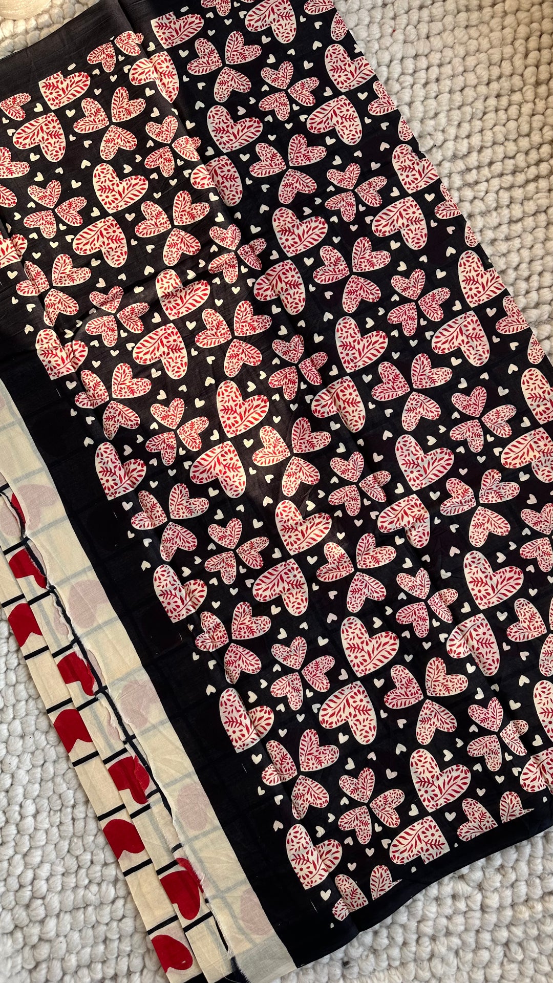 DILBARO - QUIRKY BAGRU HAND BLOCK PRINTED SOFT MULMUL COTTON SAREE