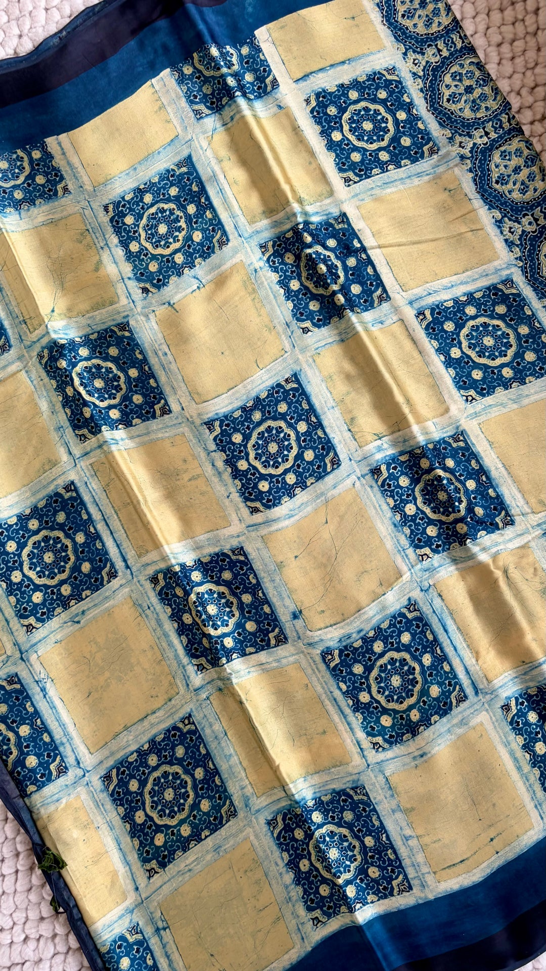 ROOH EXCLUSIVES- AJRAKH HAND BLOCK PRINTED PREMIUM MODAL SILK SAREE 11