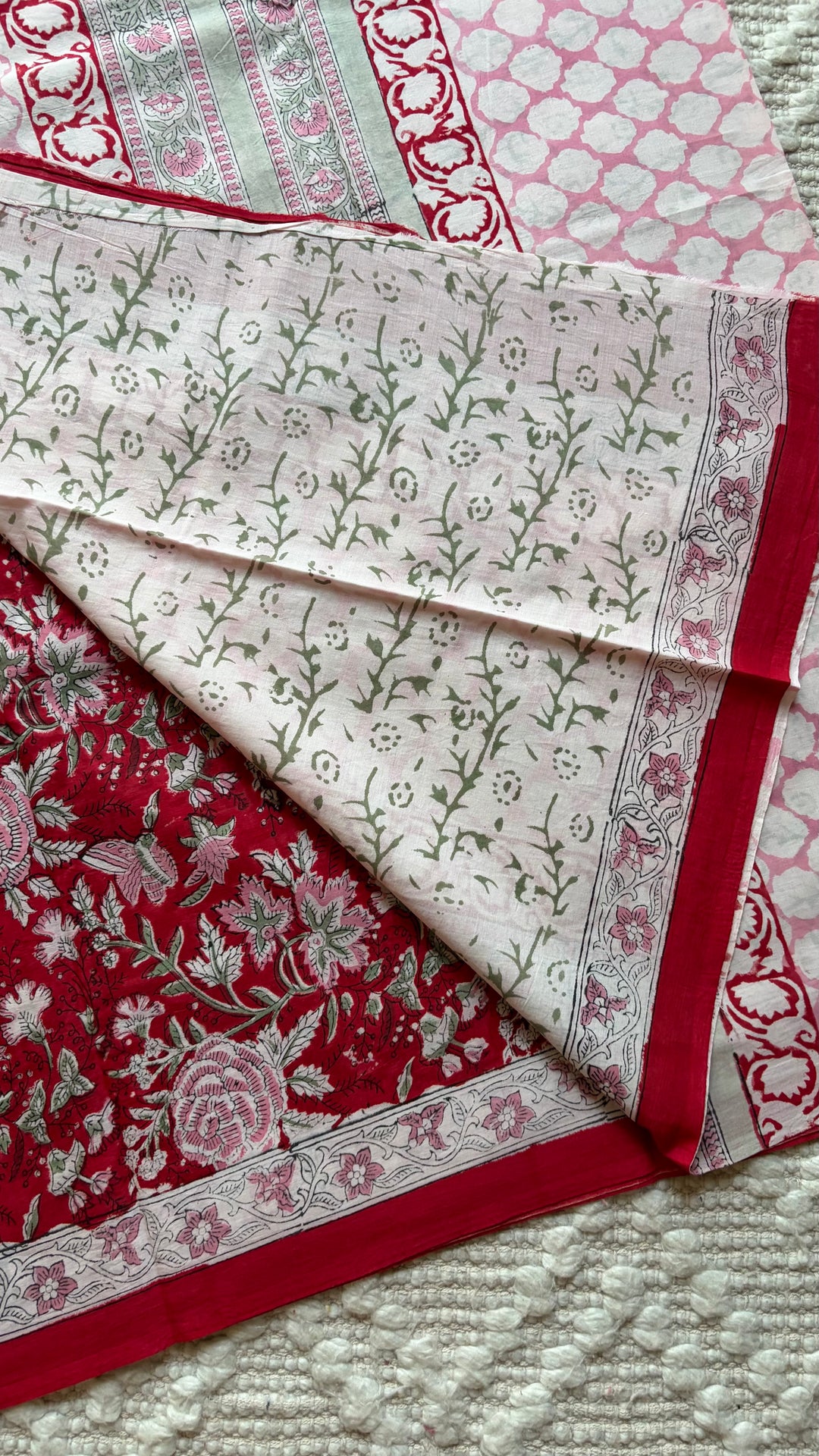 BAGRU HAND BLOCK PRINTED SOFT MULMUL COTTON SAREE- 107 (DISPATCH TIME - 5 TO 7 DAYS)