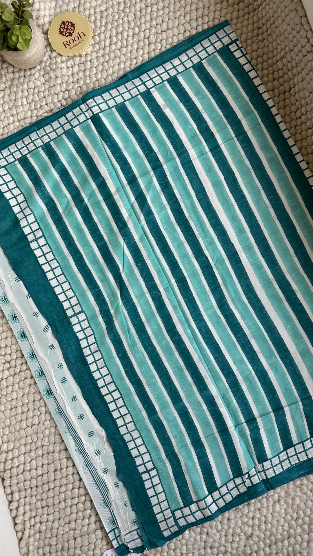 SANGANERI HAND BLOCK PRINTED SOFT COTTON SAREE- 024