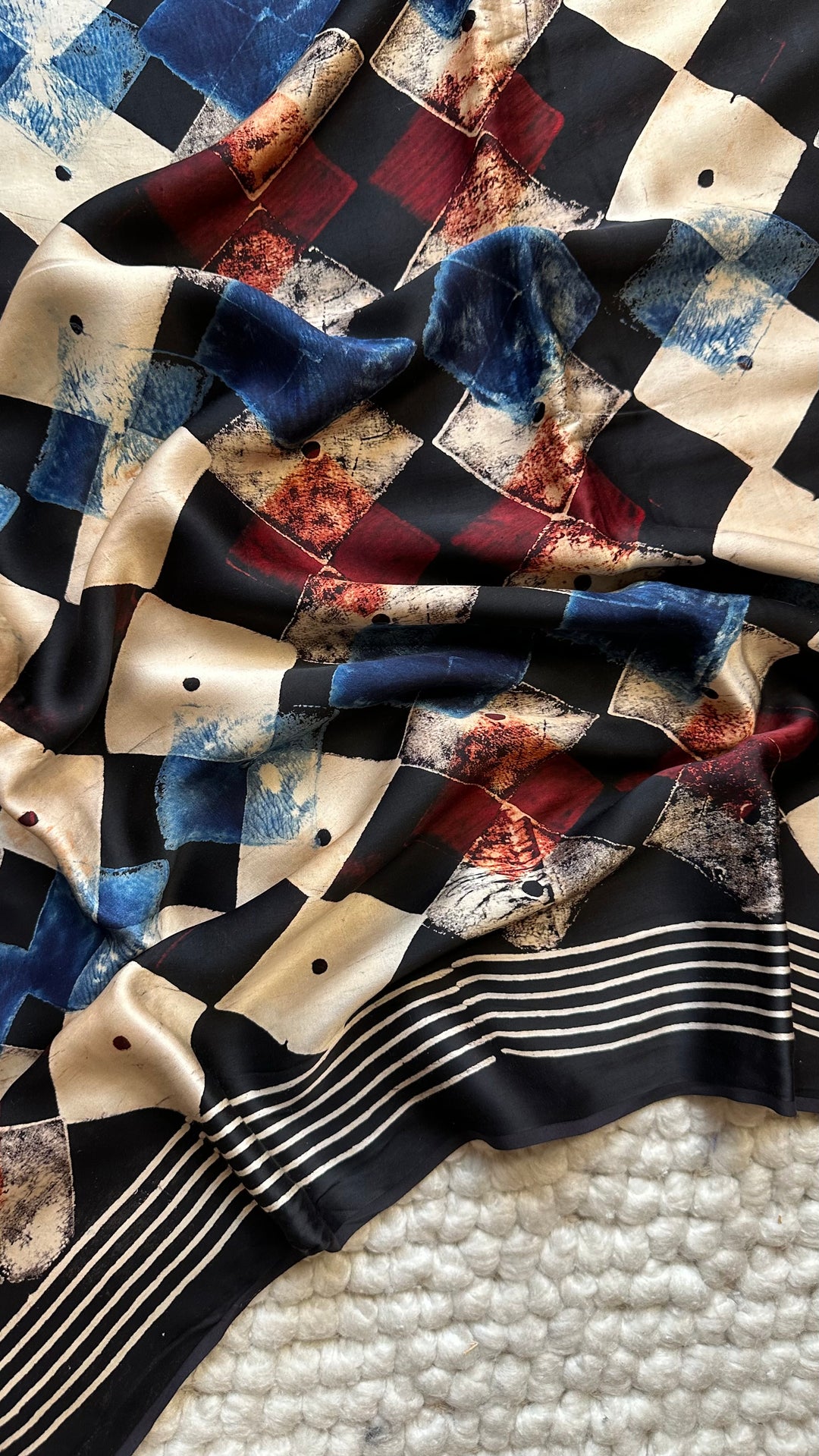ROOH EXCLUSIVES- AJRAKH HAND BLOCK PRINTED PREMIUM MODAL SILK SAREE 20