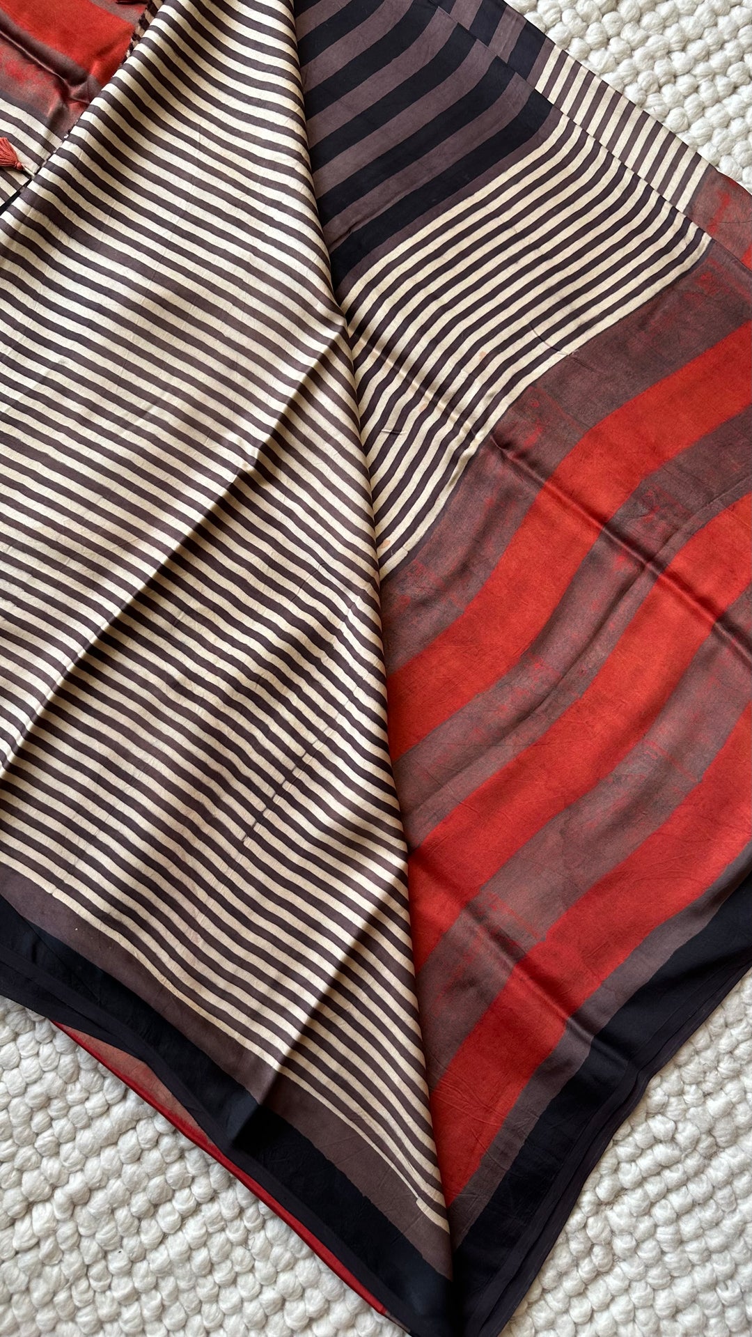ROOH EXCLUSIVES- AJRAKH HAND BLOCK PRINTED PREMIUM MODAL SILK SAREE 24
