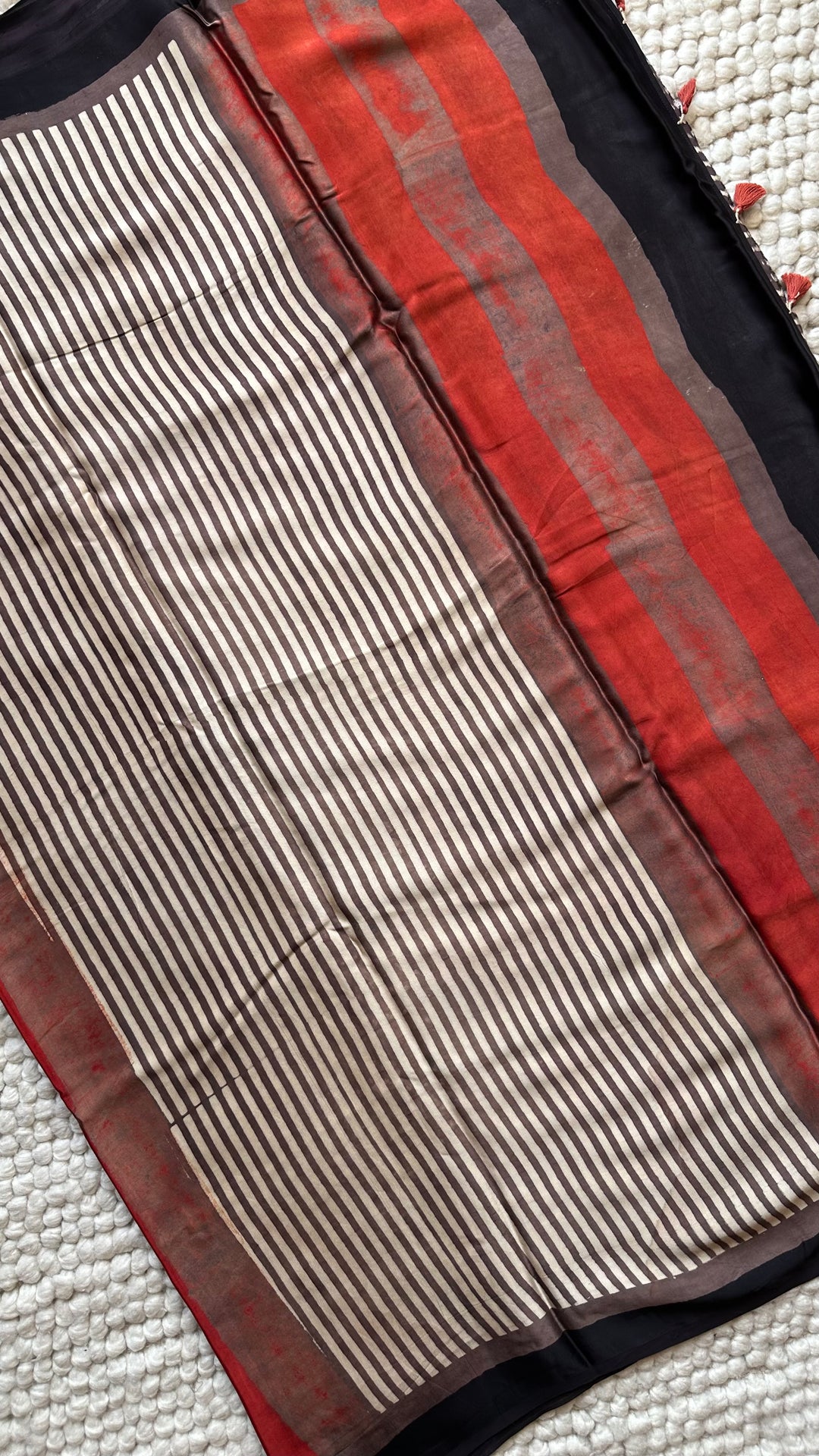 ROOH EXCLUSIVES- AJRAKH HAND BLOCK PRINTED PREMIUM MODAL SILK SAREE 24