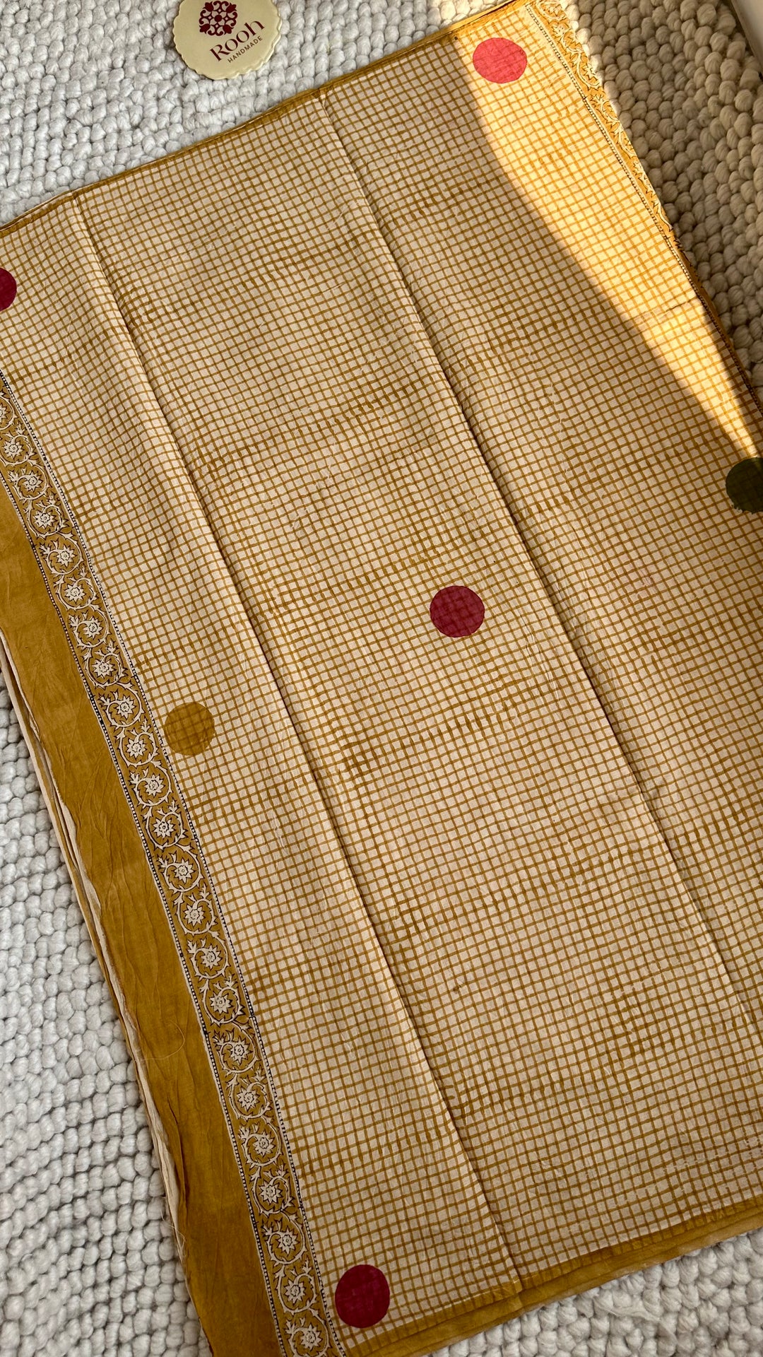 BAGRU HAND BLOCK PRINTED SOFT MULMUL COTTON SAREE- 139