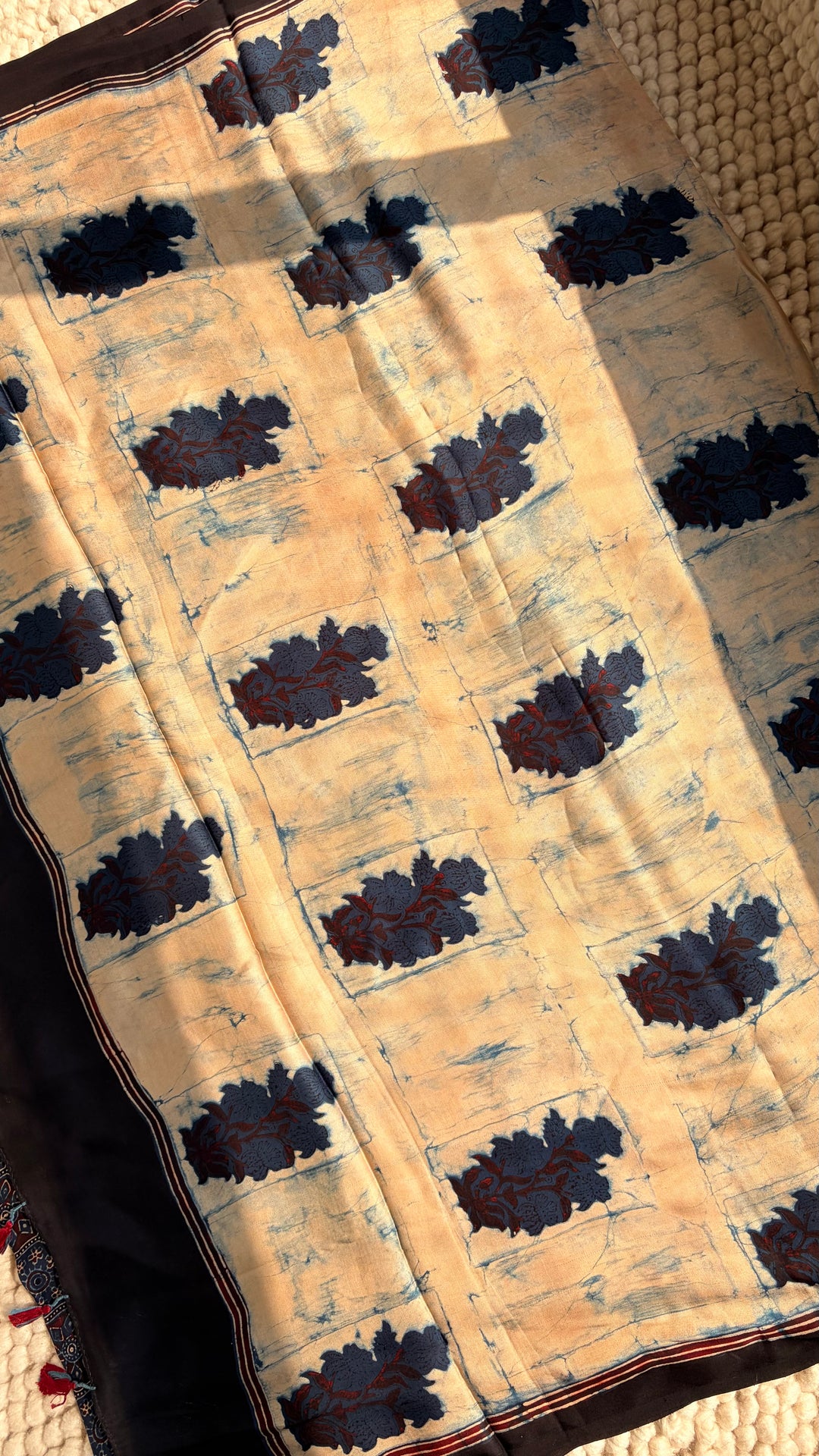 NETRA - AJRAKH HAND BLOCK PRINTED PREMIUM MODAL SILK SAREE