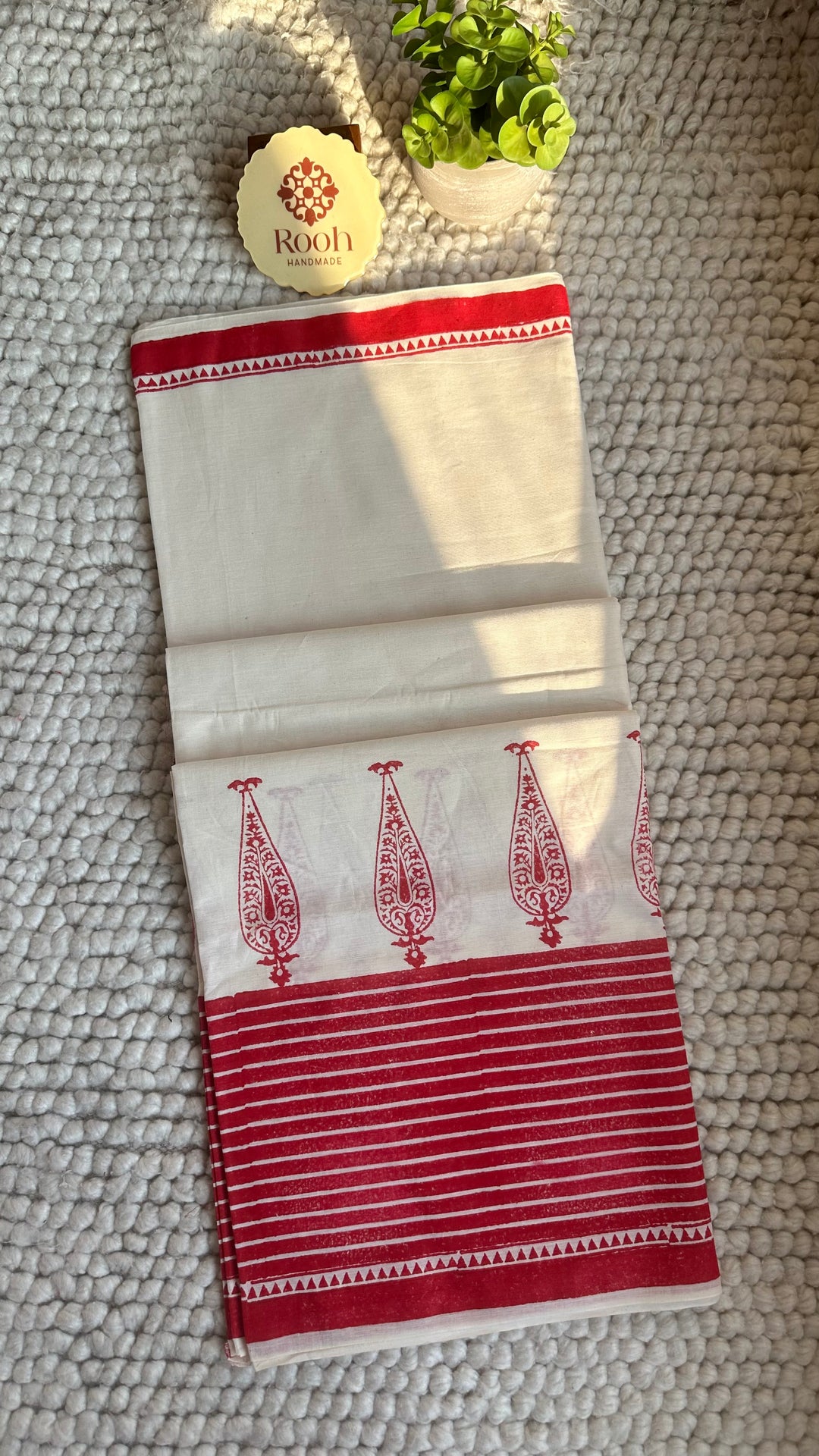 LOLITA - HANDBLOCK PRINTED ON HANDWOVEN BENGAL COTTON SAREE