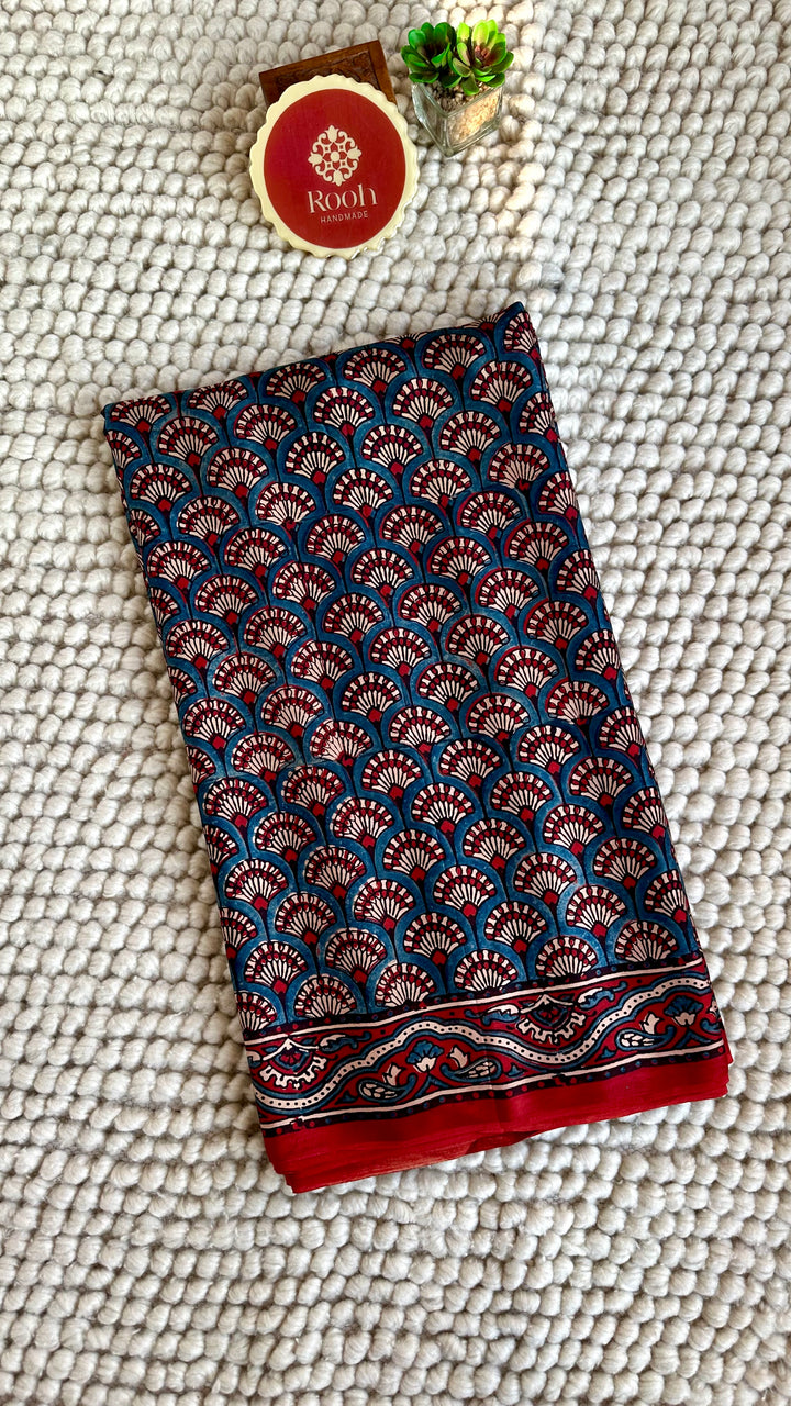 KASHISH - AJRAKH HAND BLOCK PRINTED PREMIUM MODAL SILK SAREE