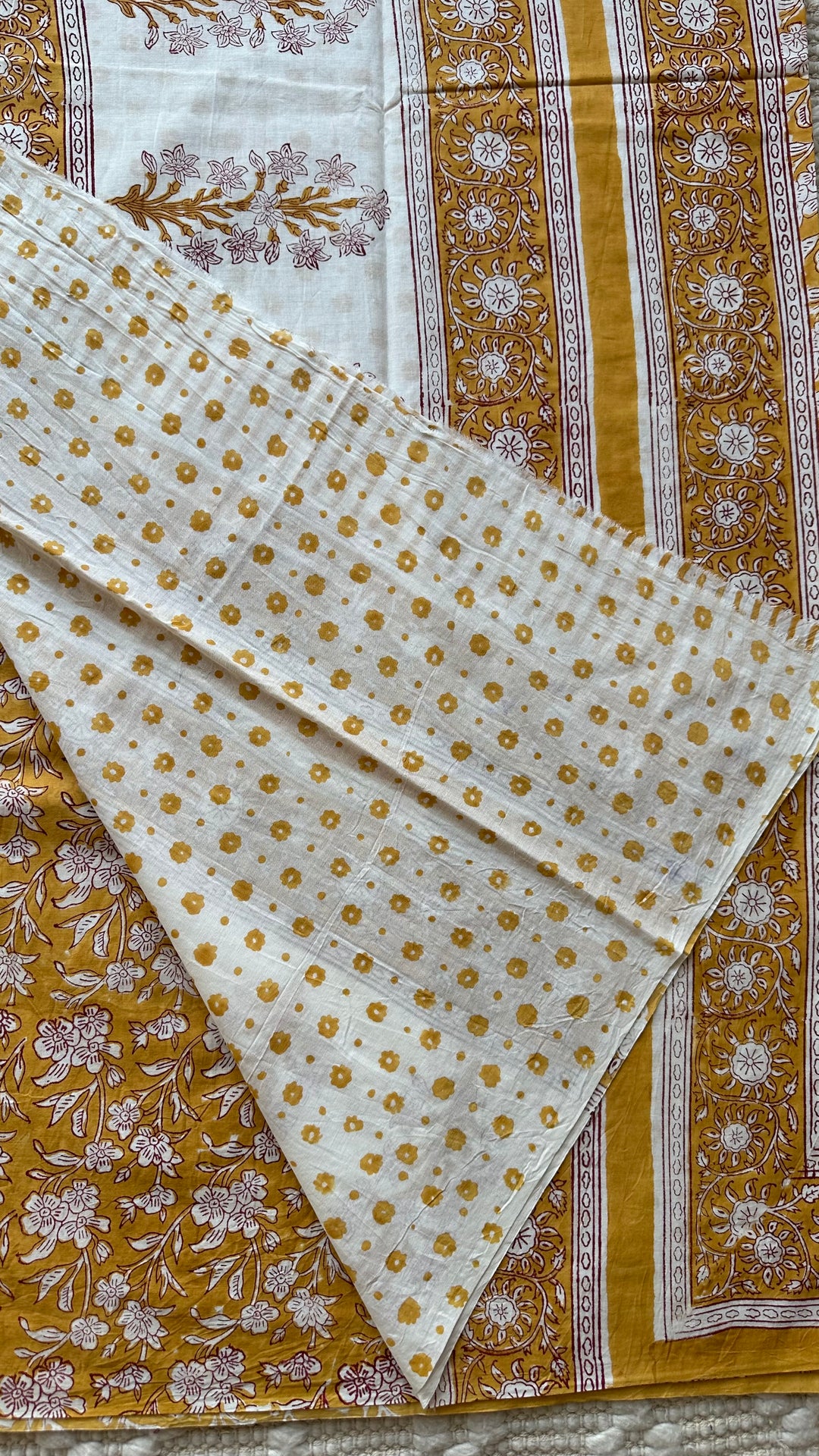 BAGRU HAND BLOCK PRINTED SOFT MULMUL COTTON SAREE- 075