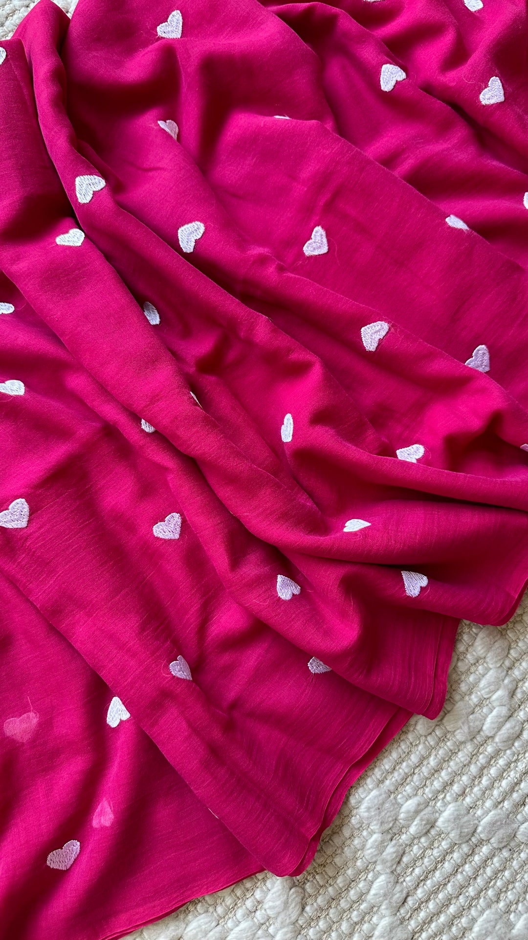DIL - HOT PINK SUPER SOFT MUL COTTON SAREE (DISPATCH TIME - 7 TO 10 DAYS)