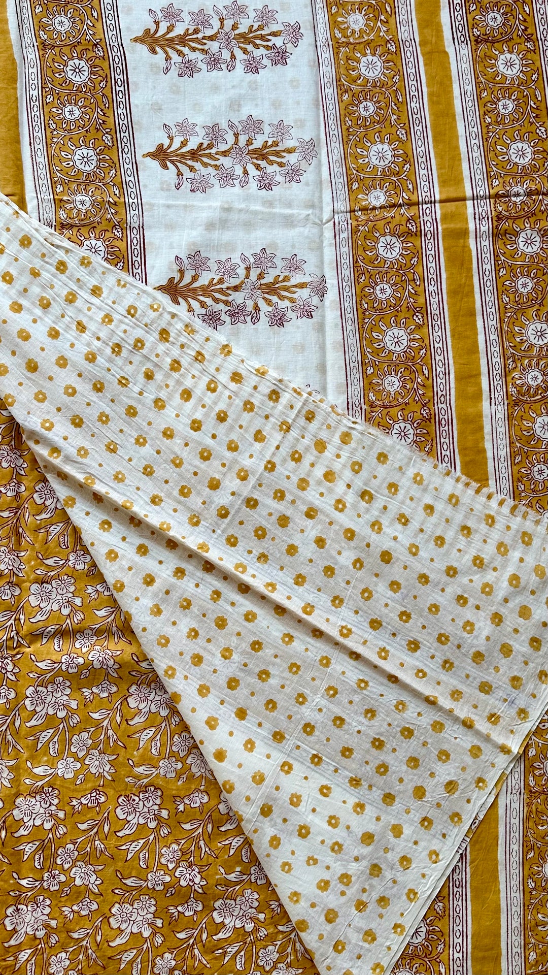 BAGRU HAND BLOCK PRINTED SOFT MULMUL COTTON SAREE- 075