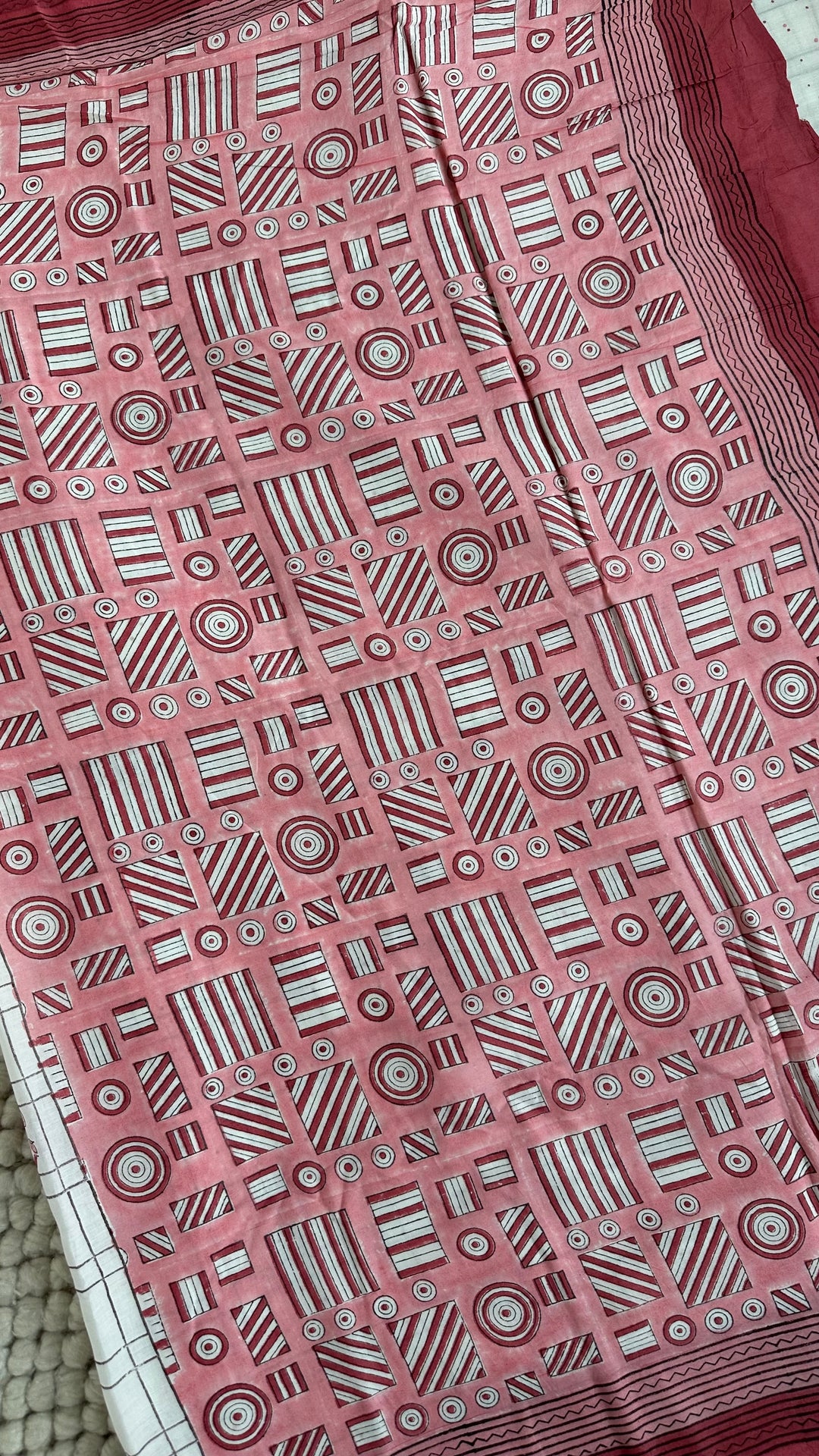SANGANERI HAND BLOCK PRINTED SOFT COTTON SAREE- 027