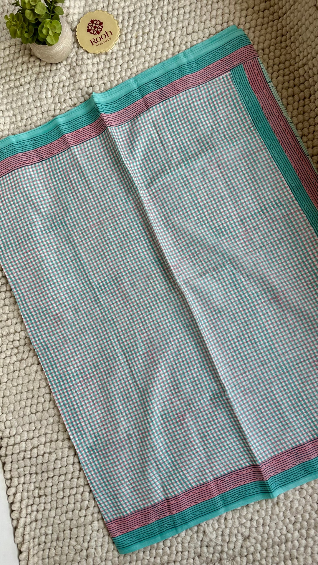 SANGANERI HAND BLOCK PRINTED SOFT COTTON SAREE- 030