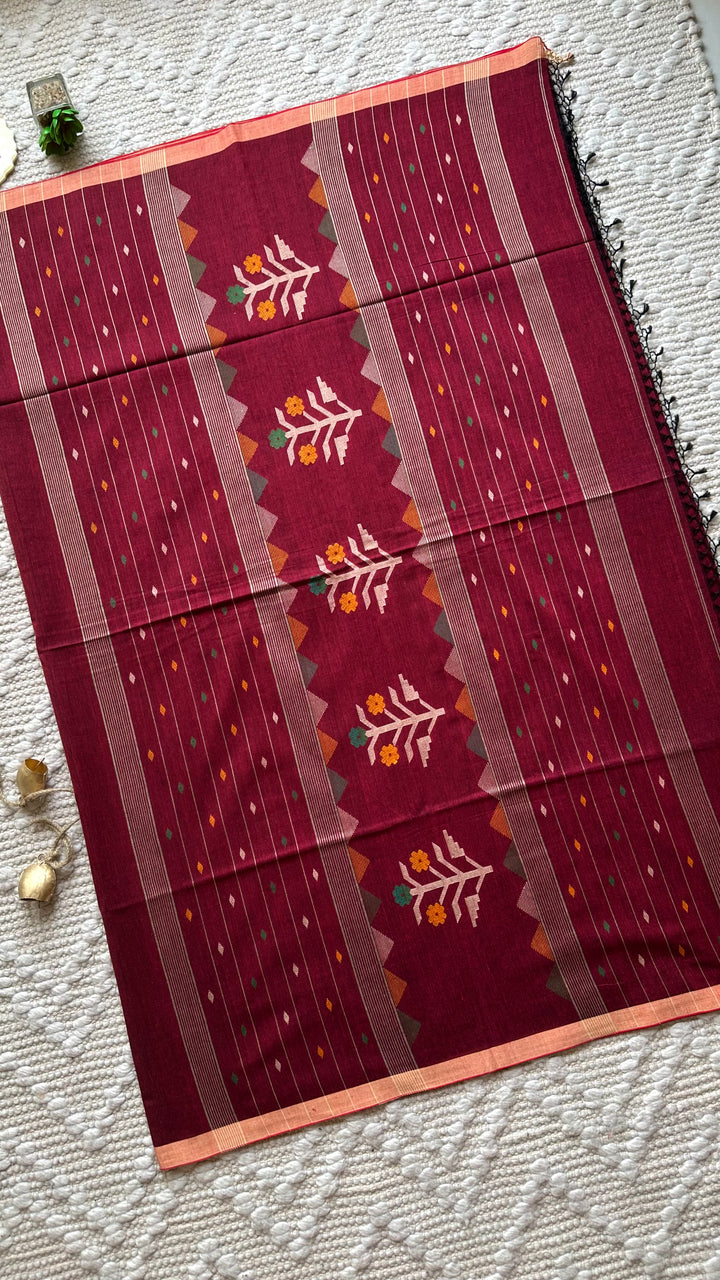 BENGAL PHULIA HANDLOOM COTTON SAREE-045