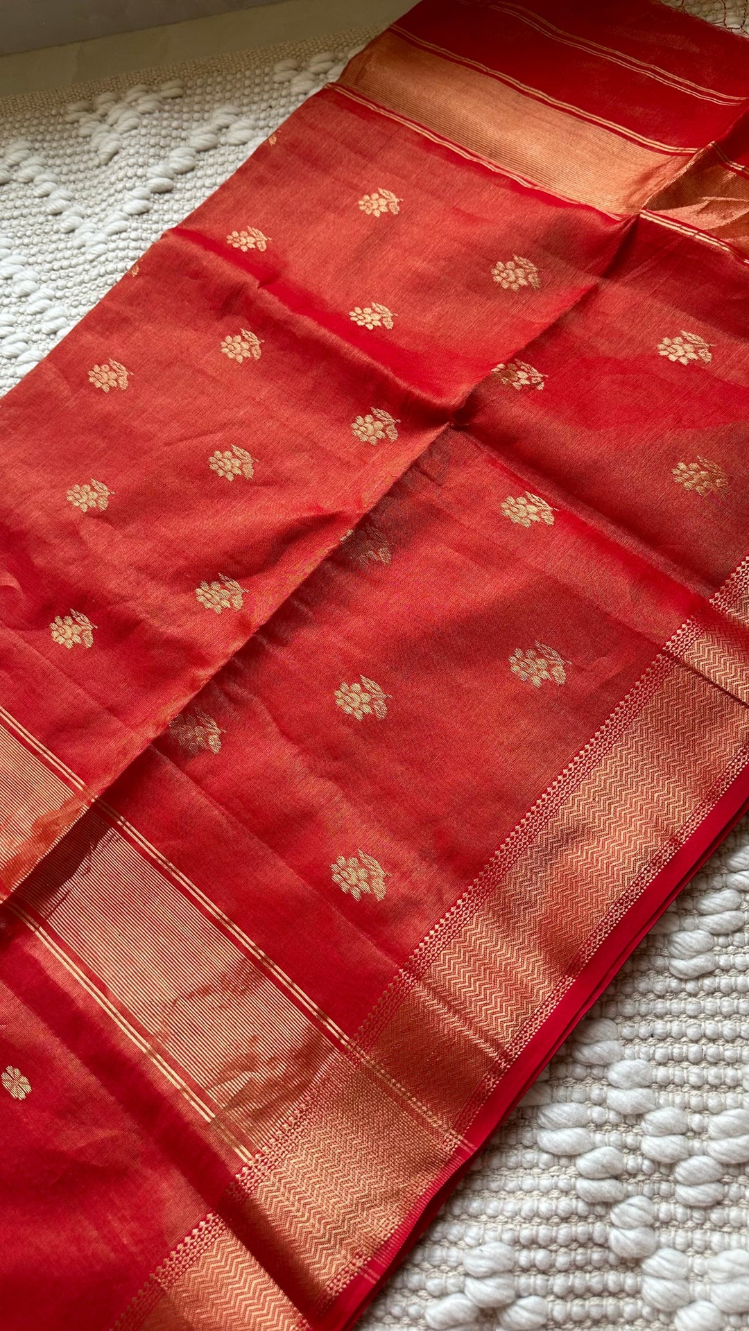 SURAMYA - PREMIUM HANDWOVEN MAHESHWARI PURE TISSUE SILK SAREE