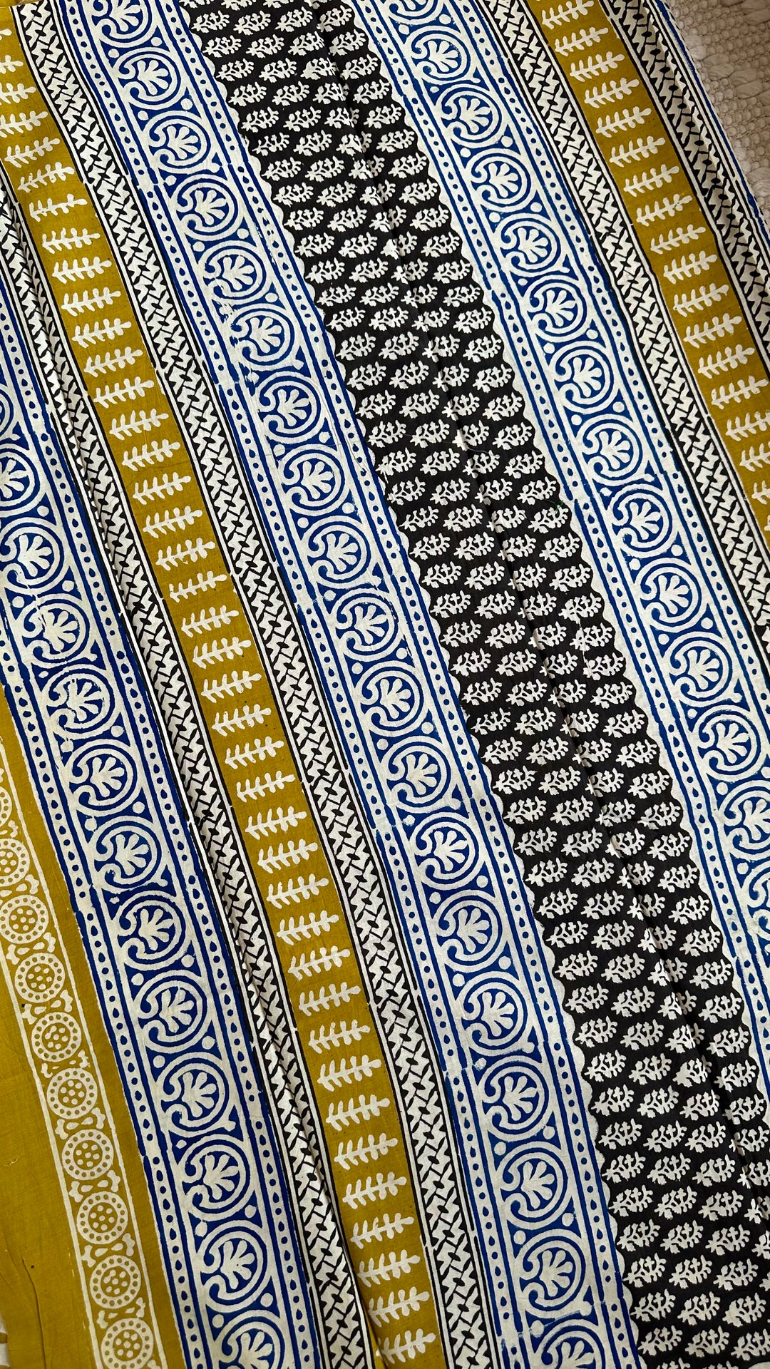 BAGRU HAND BLOCK PRINTED SOFT MULMUL COTTON SAREE- 038