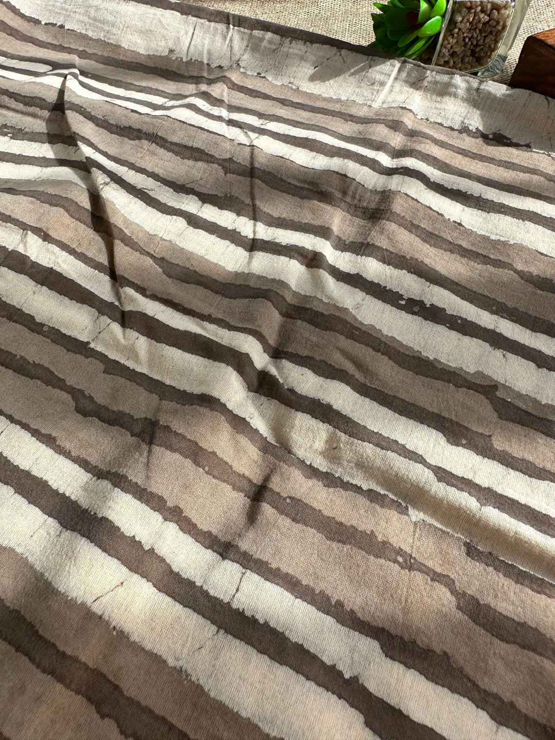 BAGRU HAND BLOCK DABU PRINTED SOFT MULMUL COTTON SAREE- 020