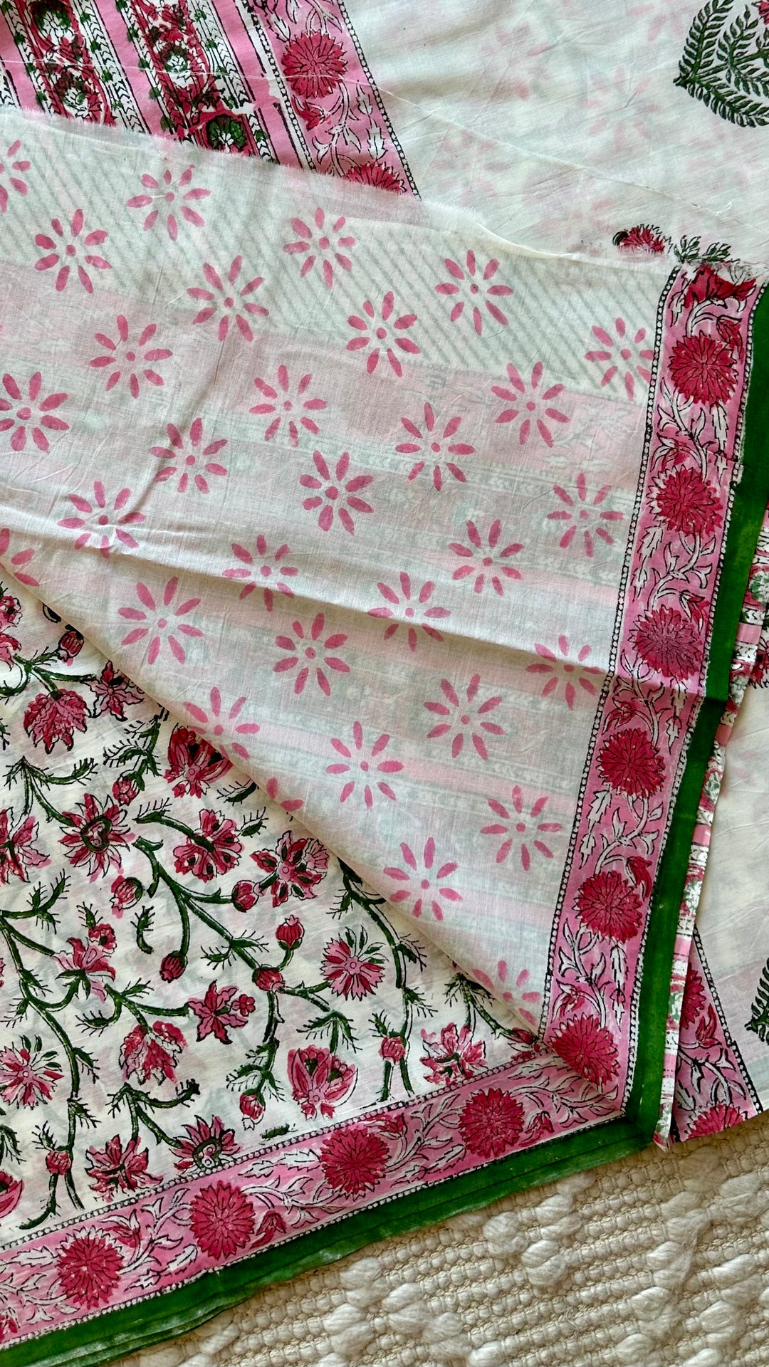 BAGRU HAND BLOCK PRINTED SOFT MULMUL COTTON SAREE- 045 (DISPATCH TIME - 5 TO 7 DAYS)