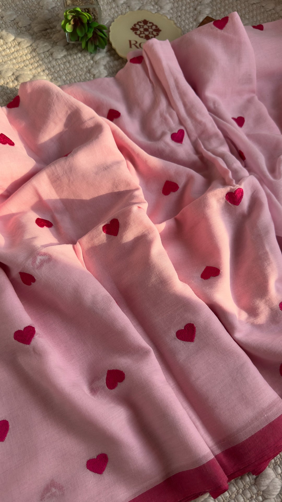 DIL - BABY PINK SUPER SOFT MUL COTTON SAREE (DISPATCH TIME IS 7 TO 10 DAYS)