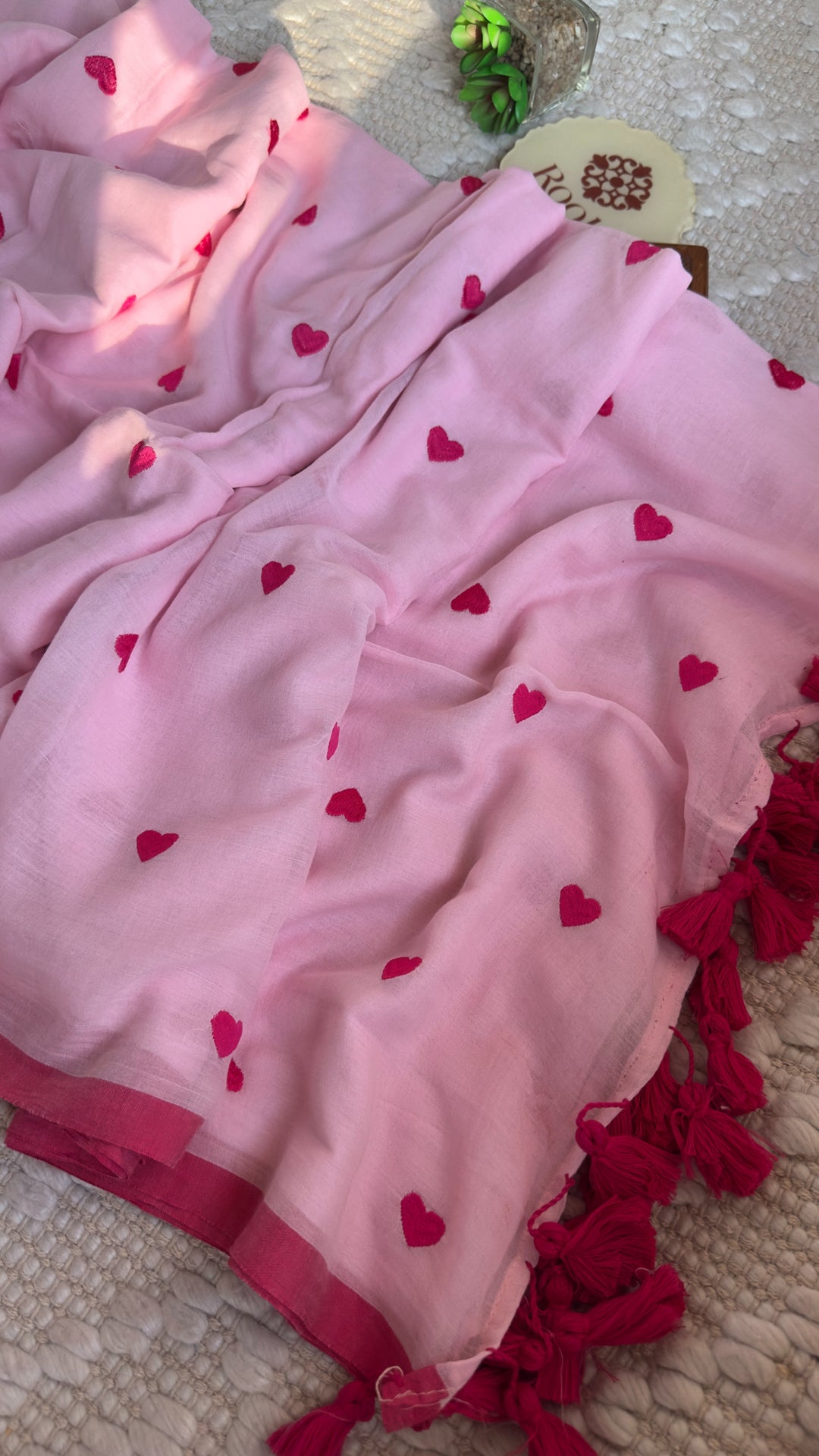 DIL - BABY PINK SUPER SOFT MUL COTTON SAREE (DISPATCH TIME IS 7 TO 10 DAYS)