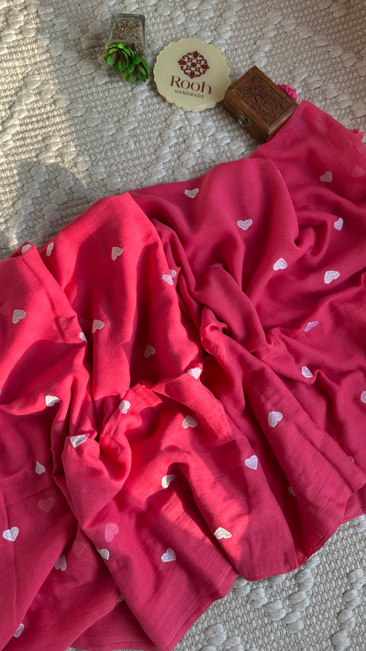 DIL - CANDY PINK SUPER SOFT MUL COTTON SAREE