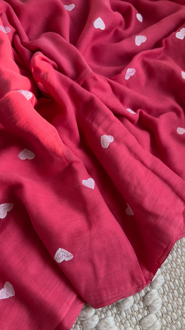 DIL - CANDY PINK SUPER SOFT MUL COTTON SAREE