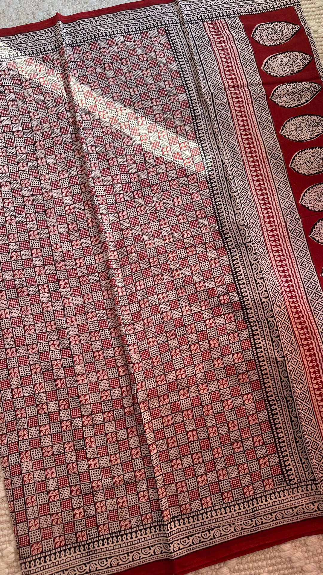 EXCLUSIVE BAGH HAND BLOCK PRINTED SOFT MULMUL COTTON SAREE- 004
