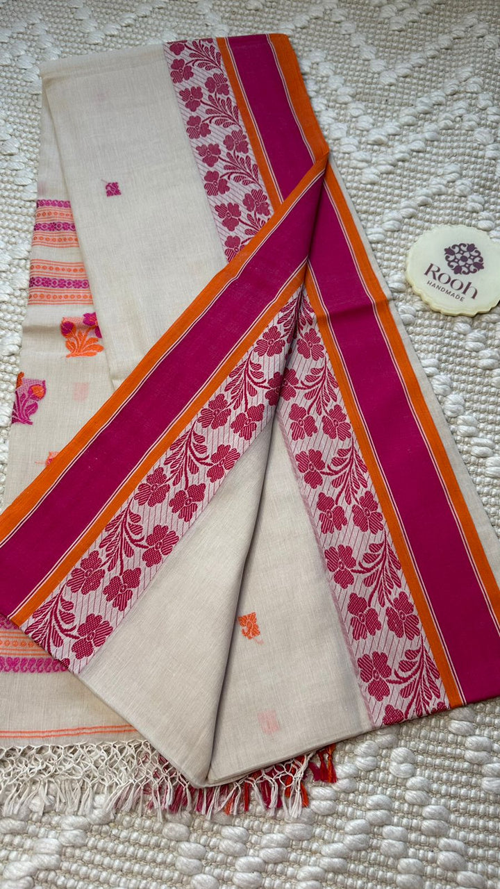 BENGAL PHULIA HANDLOOM COTTON SAREE-019